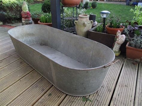 large old tin baths for sale|Tin Bath Tub in Garden Antiques for sale